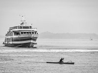 Ferry and Kayaker
