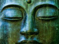 bronze Buddha face  Recommended as an art print